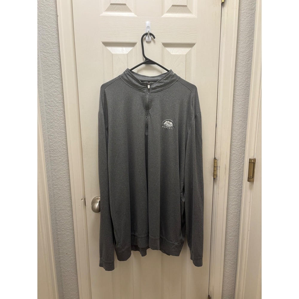Johnnie-O Mens XXL Heather‎ Grey Maderas Golf Quarter Zip Pullover Performance